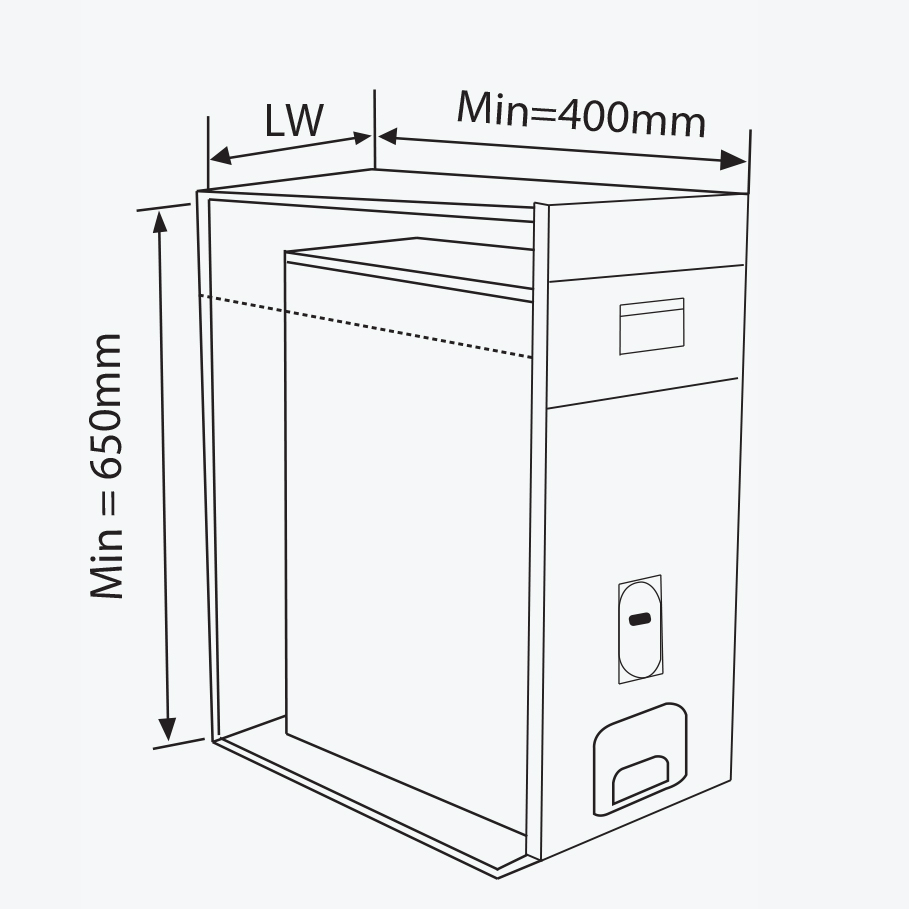 Thùng gạo mặt kính viền nhôm GARIS MRM630 MRW630 MRB630